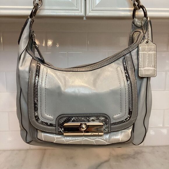 Coach Kristin Spectator Elevated Leather Alligator Satchel - Picture 2 of 14